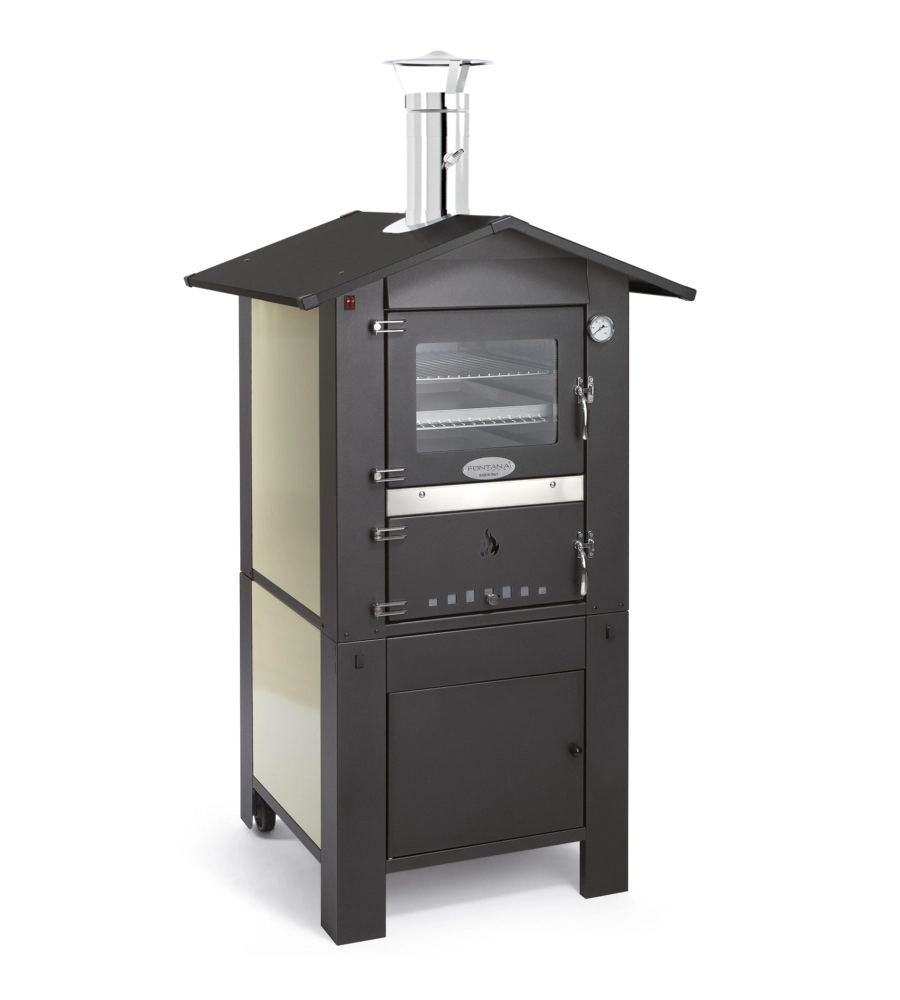 FORNO PIZZA A LEGNA FONTANA "ITALIA" COLORE ANTRACITE 1 PIZZA