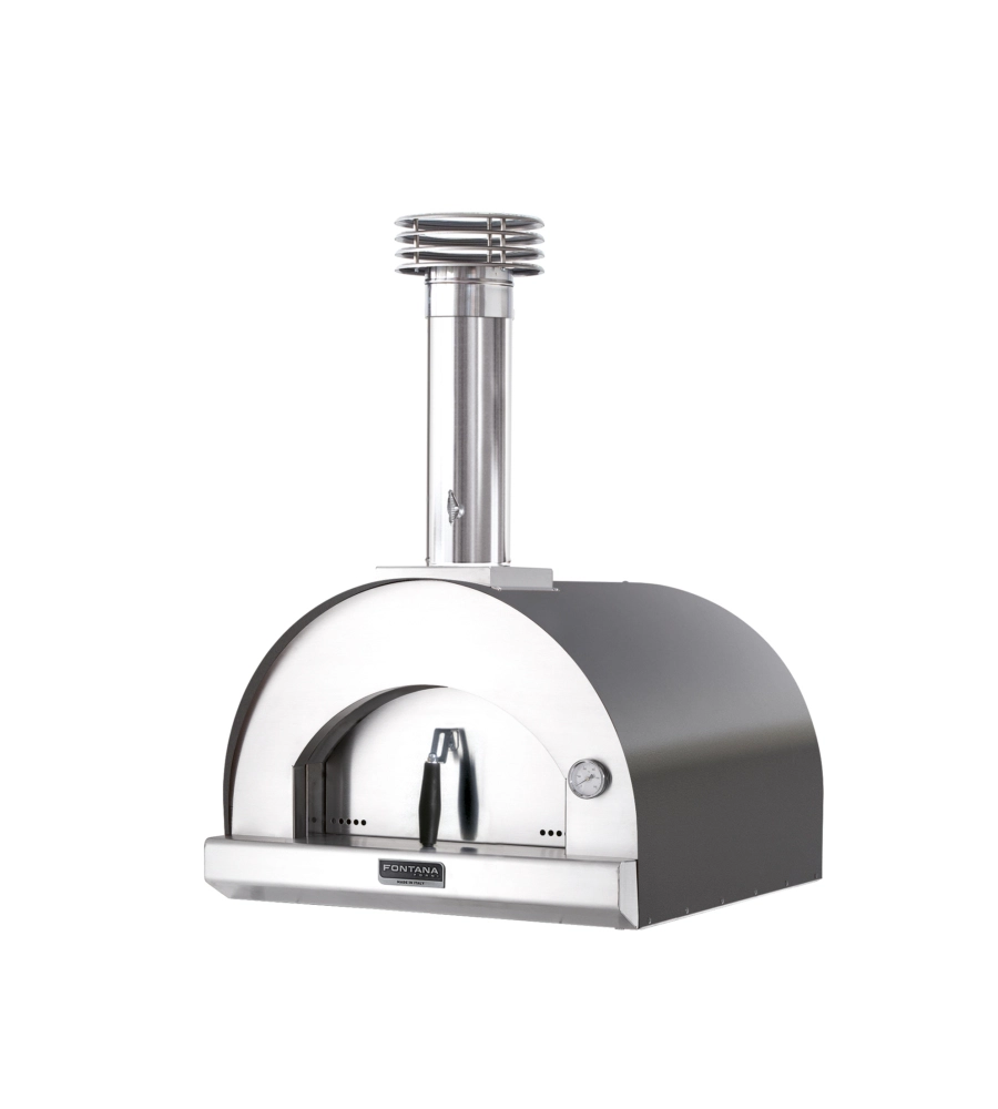 FORNO PIZZA A LEGNA FONTANA "MARGHERITA" COLORE ANTRACITE 2 PIZZE