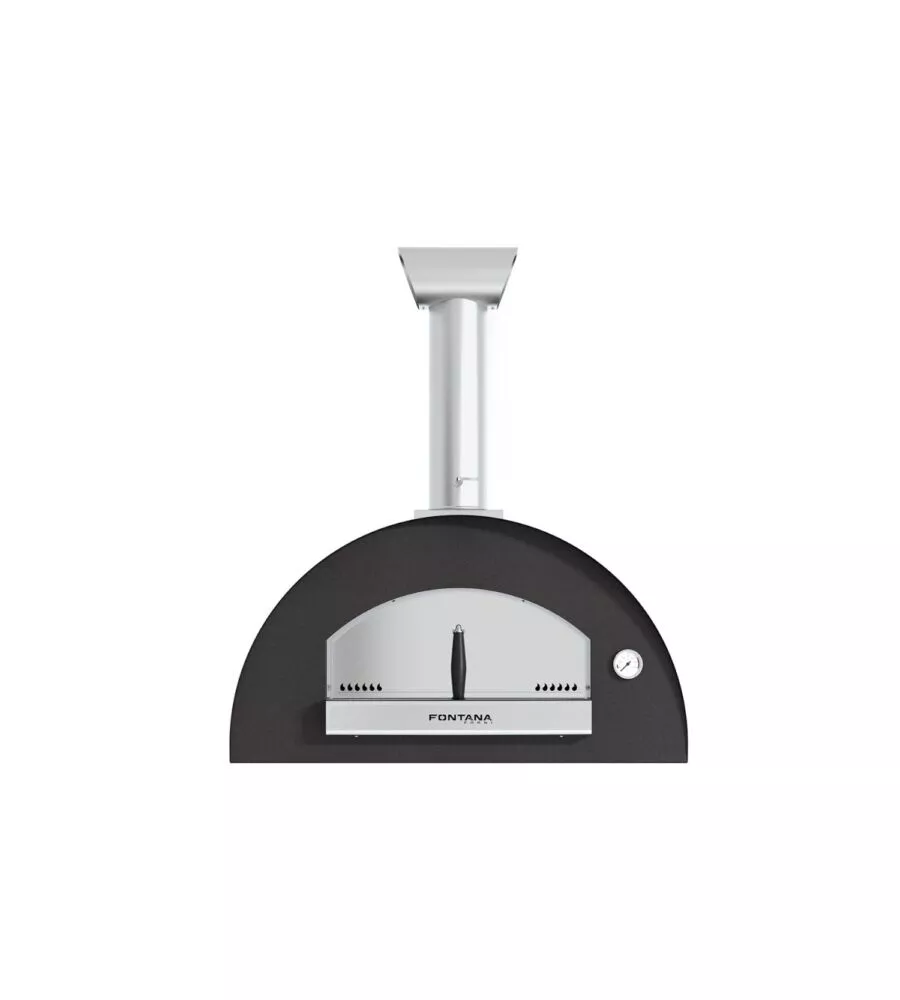 FORNO PIZZA A LEGNA FONTANA "CAPRI" COLORE ANTRACITE 2 PIZZE