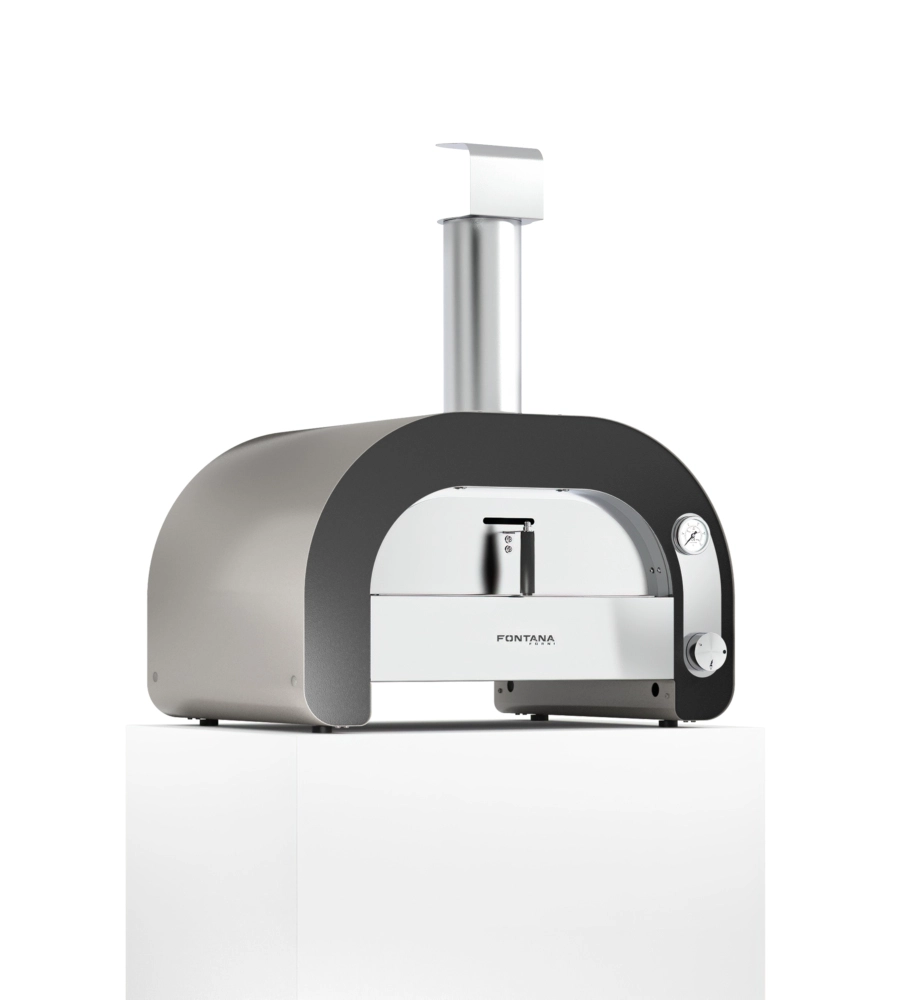 FORNO PIZZA A GAS FONTANA "MAESTRO 60" COLORE ANTRACITE 2 PIZZE