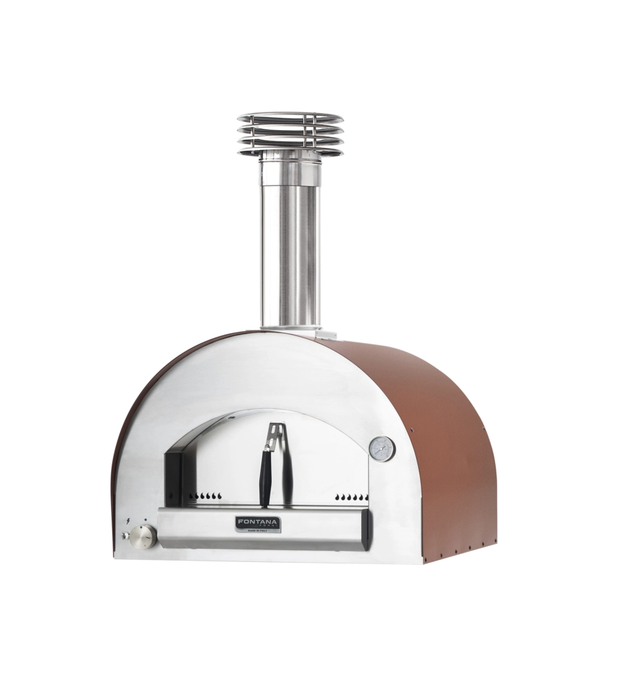 FORNO PIZZA A GAS FONTANA "MARGHERITA" COLORE ROSSO 2 PIZZE