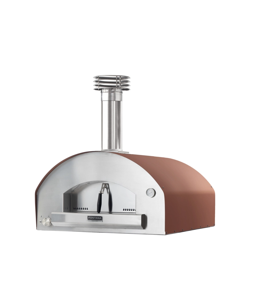 FORNO PIZZA A GAS FONTANA "MARINARA" COLORE ROSSO 5 PIZZE