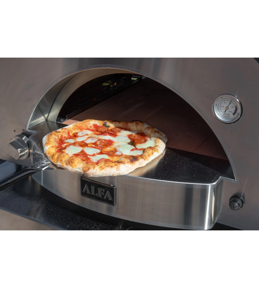 FORNO PIZZA A GAS ALFA "CLASSICO" COLORE NERO 2 PIZZE