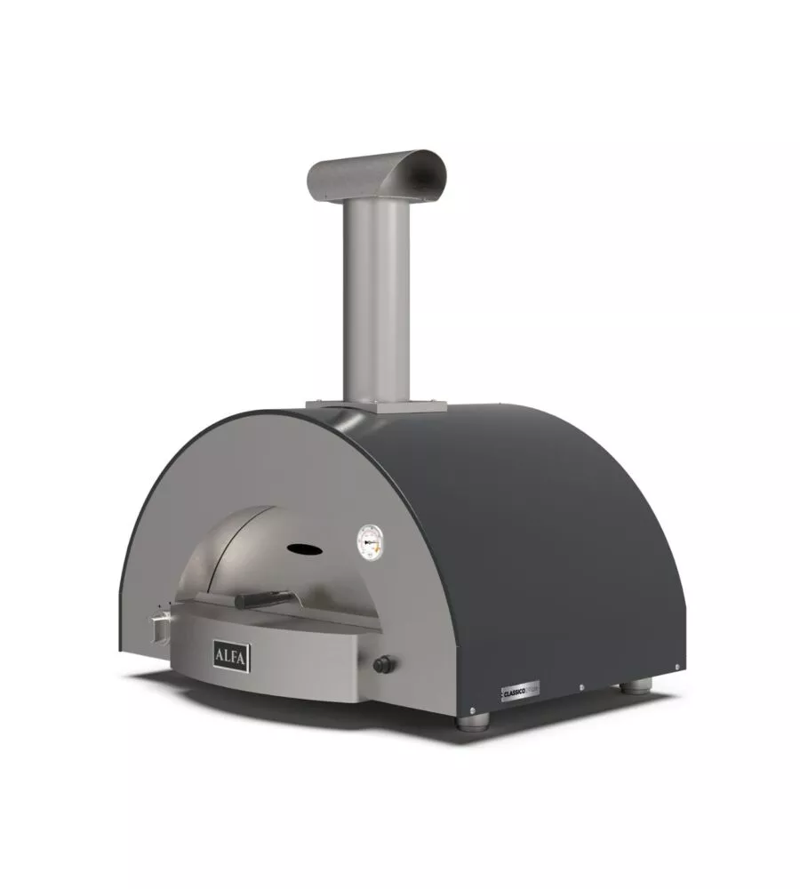 FORNO PIZZA A GAS ALFA "CLASSICO" COLORE NERO 2 PIZZE