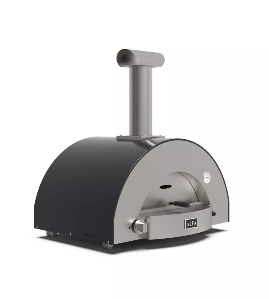 FORNO PIZZA A GAS ALFA "CLASSICO" COLORE NERO 2 PIZZE
