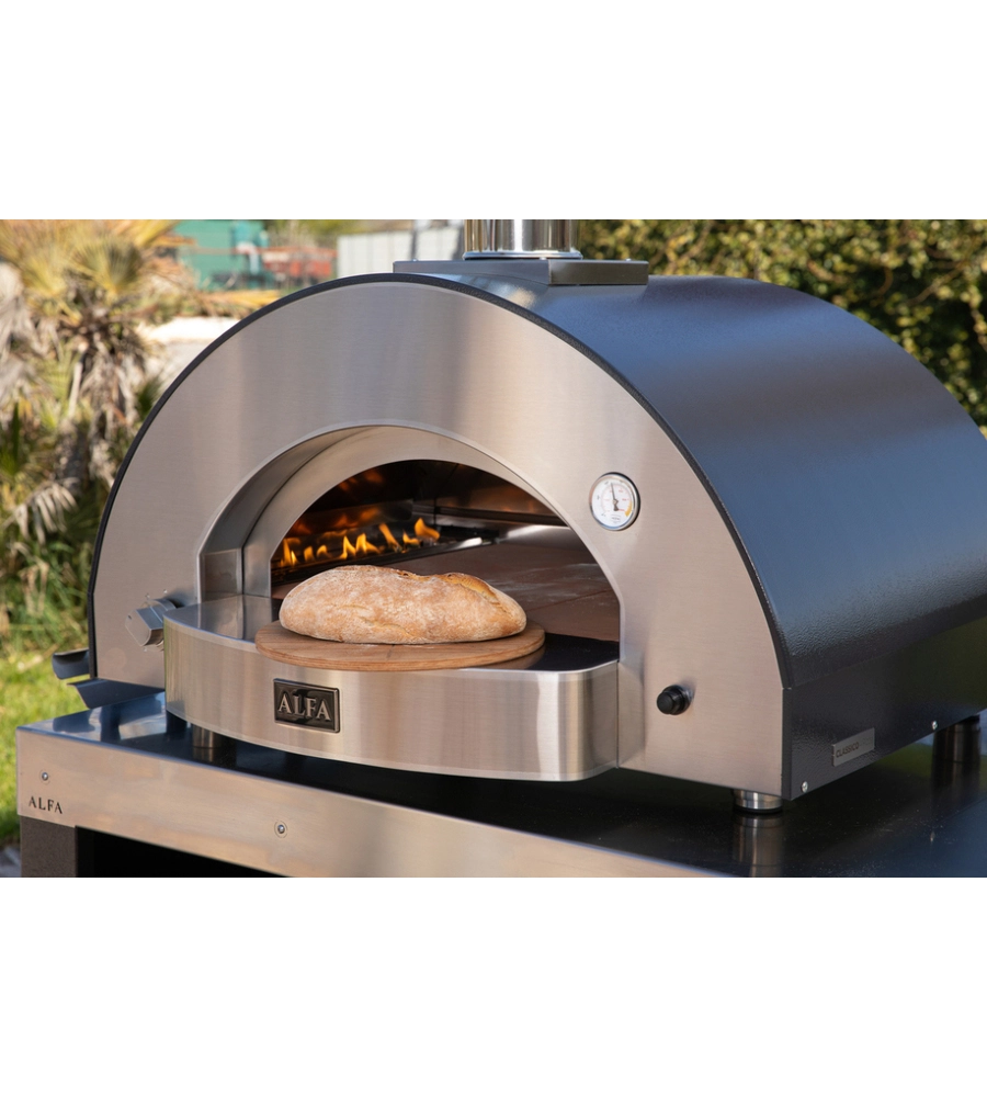 FORNO PIZZA A GAS ALFA "CLASSICO" COLORE NERO 4 PIZZE