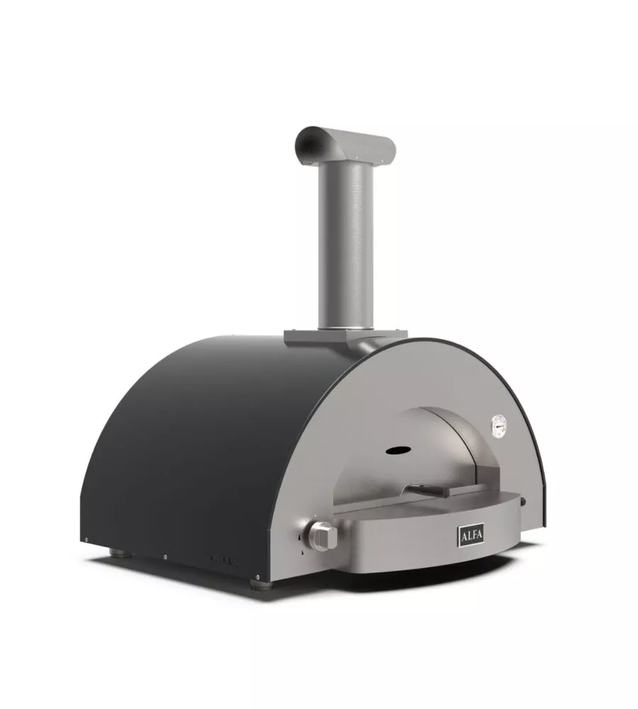 FORNO PIZZA A GAS ALFA "CLASSICO" COLORE NERO 4 PIZZE