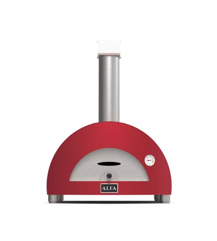 FORNO PIZZA A LEGNA ALFA "MODERNO" COLORE ROSSO 1 PIZZA