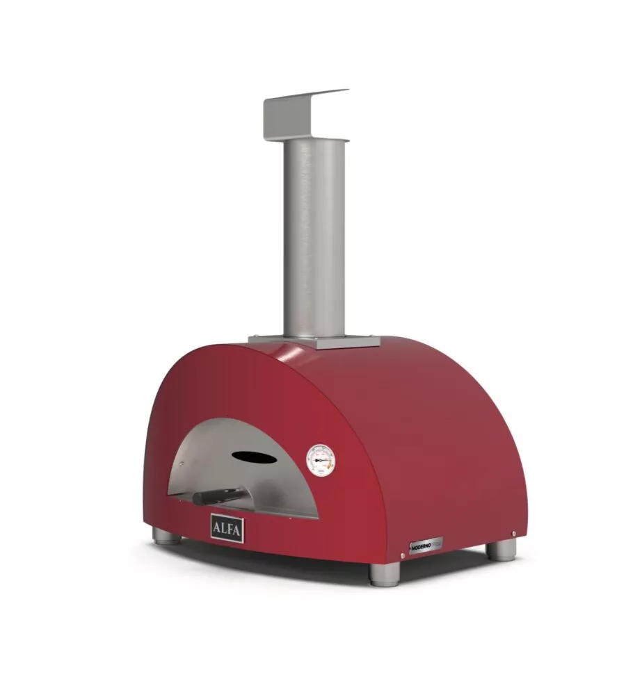 FORNO PIZZA A LEGNA ALFA "MODERNO" COLORE ROSSO 1 PIZZA