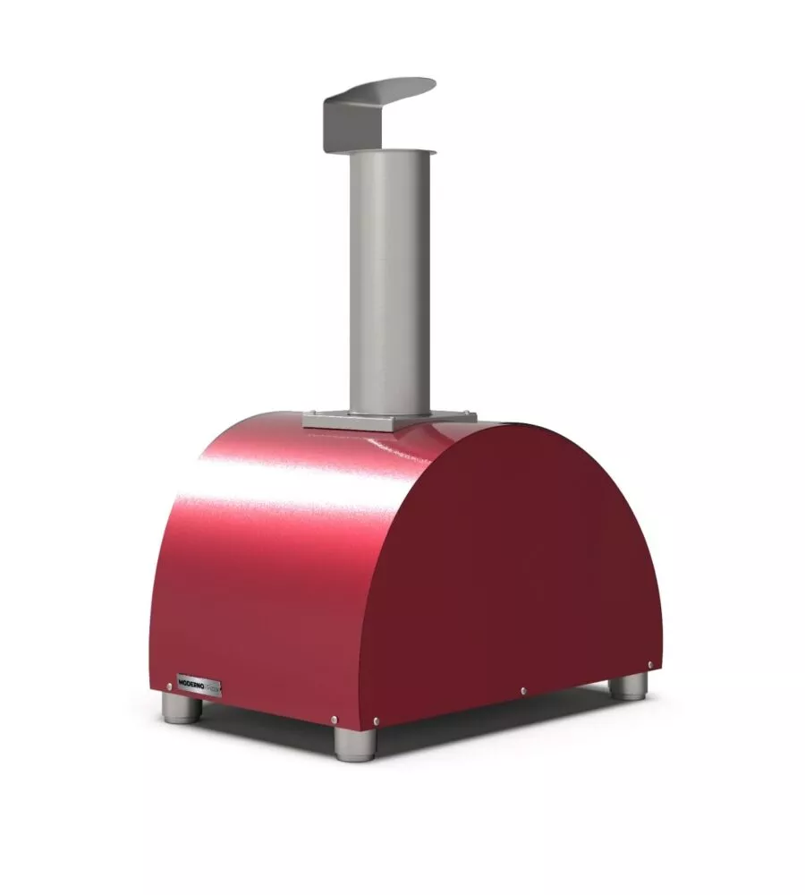 FORNO PIZZA A LEGNA ALFA "MODERNO" COLORE ROSSO 1 PIZZA