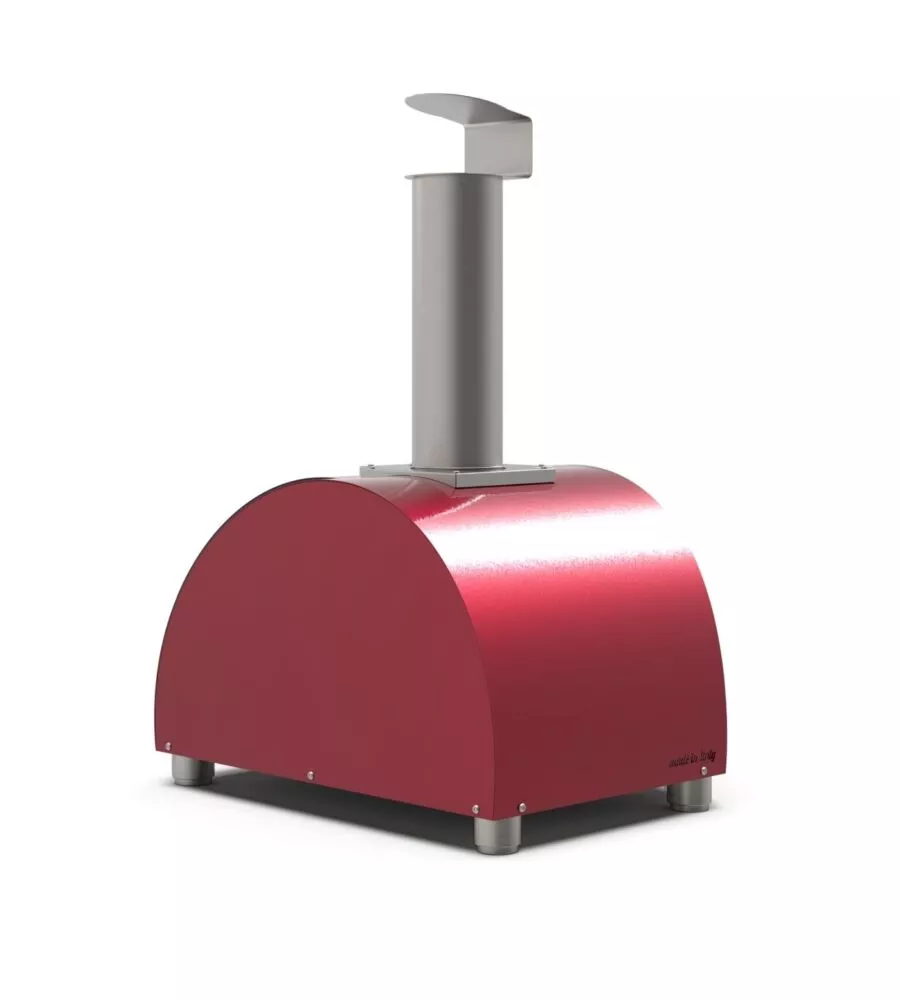 FORNO PIZZA A LEGNA ALFA "MODERNO" COLORE ROSSO 1 PIZZA