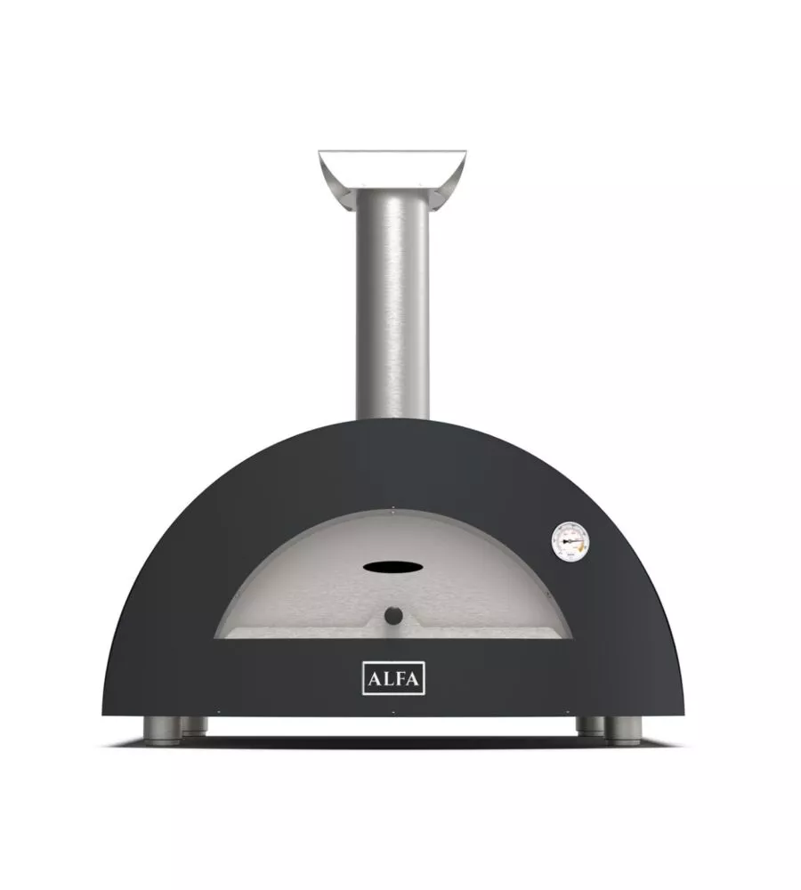 FORNO PIZZA A LEGNA ALFA "MODERNO" COLORE NERO 2 PIZZE