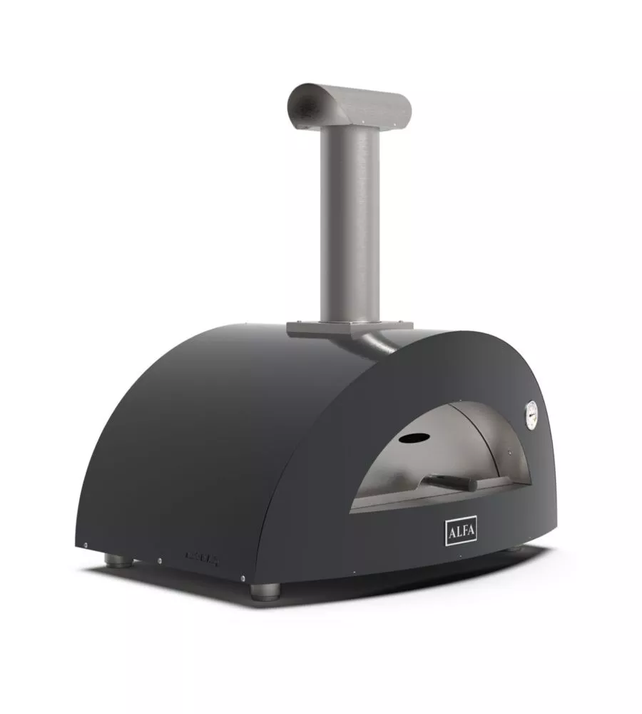 FORNO PIZZA A LEGNA ALFA "MODERNO" COLORE NERO 2 PIZZE