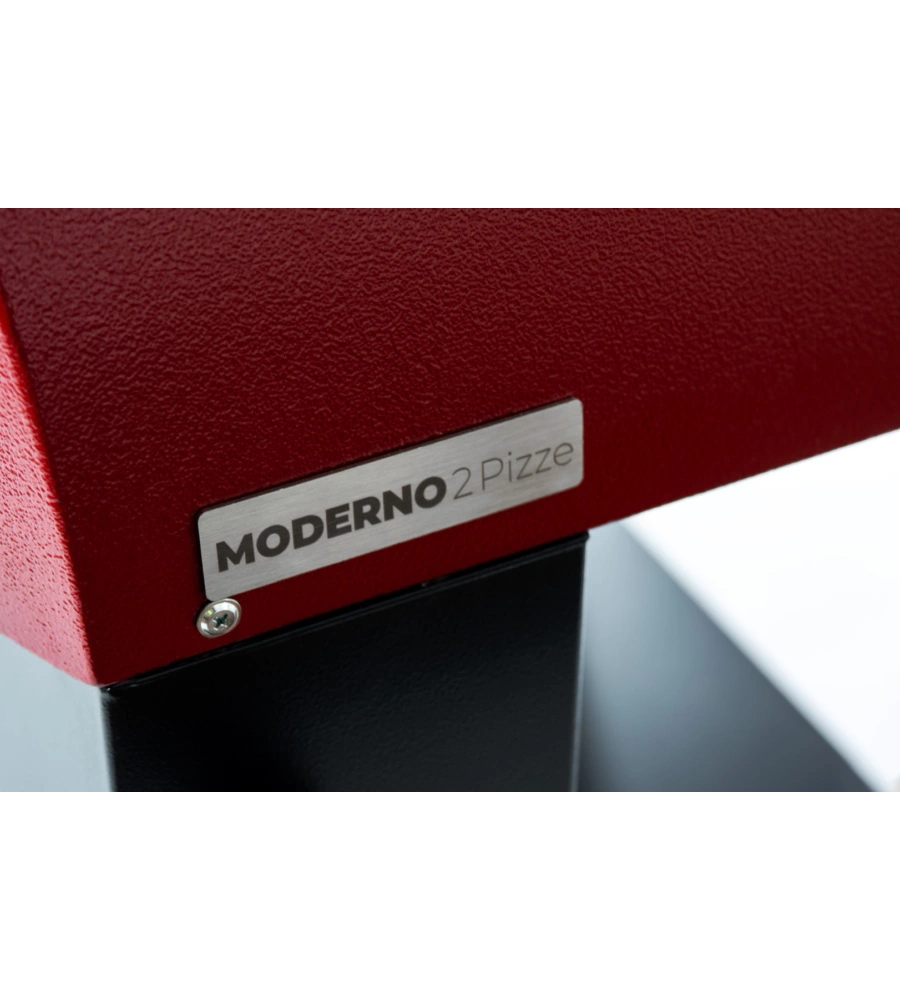 FORNO PIZZA A LEGNA ALFA "MODERNO" COLORE ROSSO 2 PIZZE