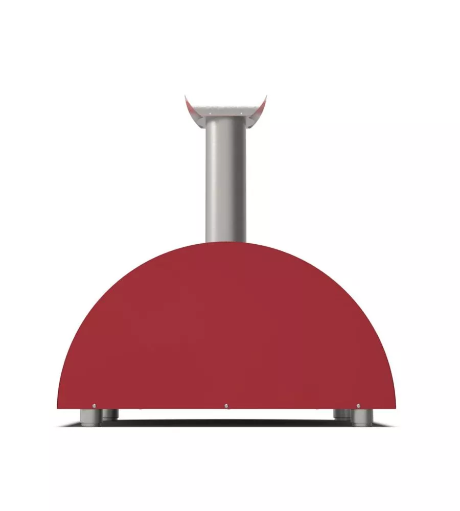 FORNO PIZZA A LEGNA ALFA "MODERNO" COLORE ROSSO 2 PIZZE