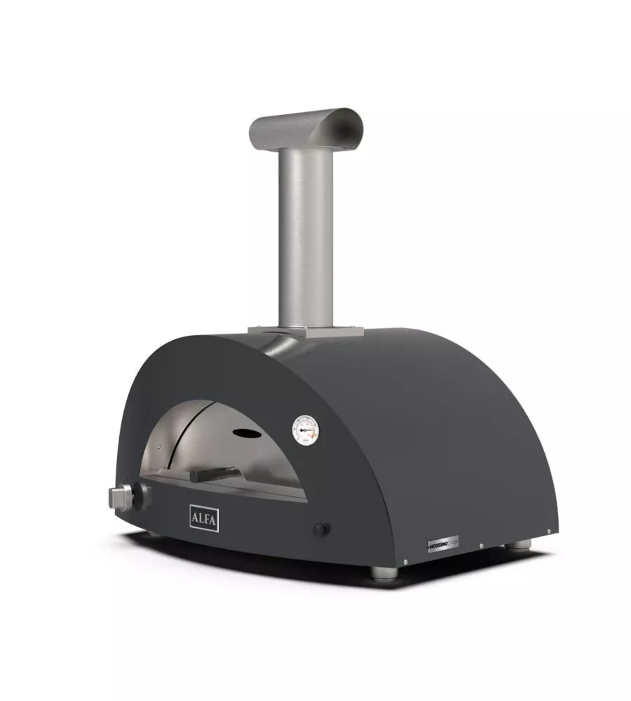 FORNO PIZZA A GAS ALFA "MODERNO" COLORE NERO 2 PIZZE