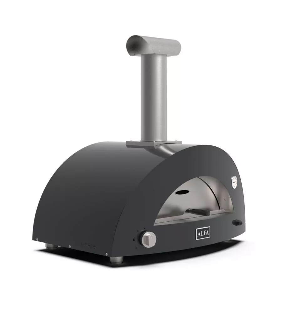 FORNO PIZZA A GAS ALFA "MODERNO" COLORE NERO 2 PIZZE