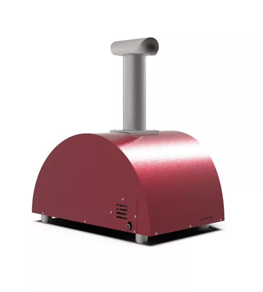 FORNO PIZZA A GAS ALFA "MODERNO" COLORE ROSSO 2 PIZZE