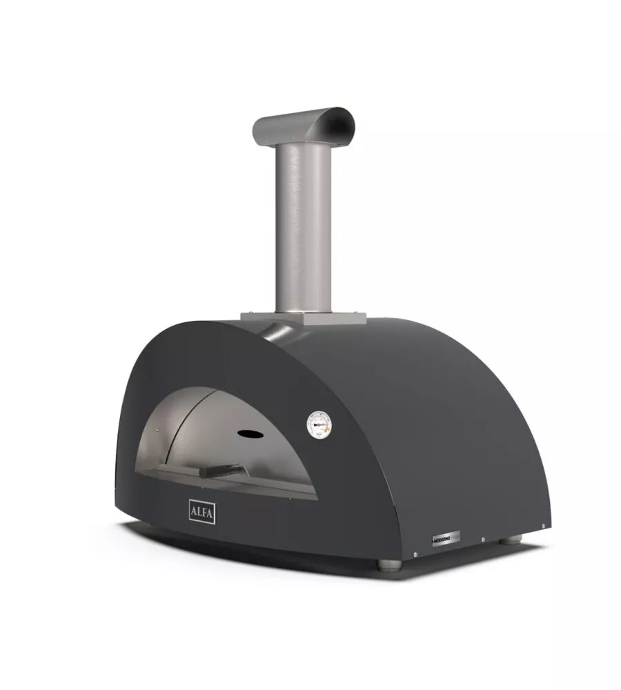 FORNO PIZZA A LEGNA ALFA "MODERNO" COLORE NERO 3 PIZZE
