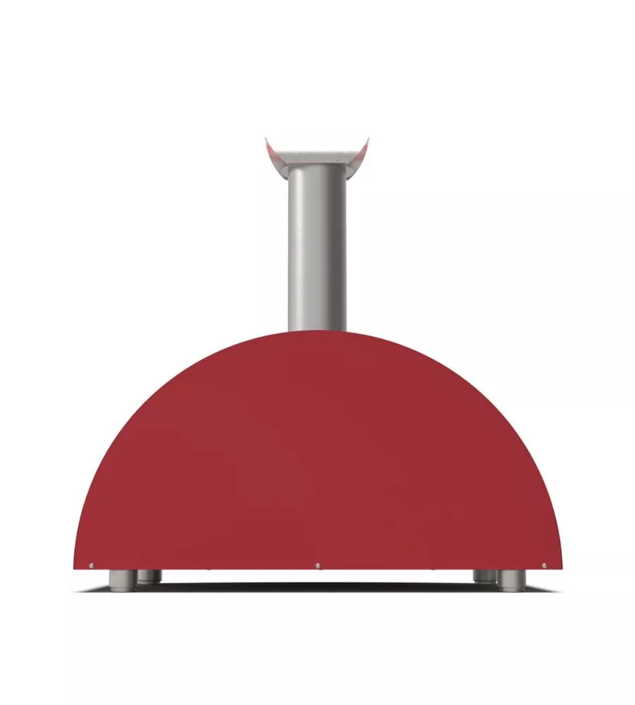 FORNO PIZZA A LEGNA ALFA "MODERNO" COLORE ROSSO 3 PIZZE