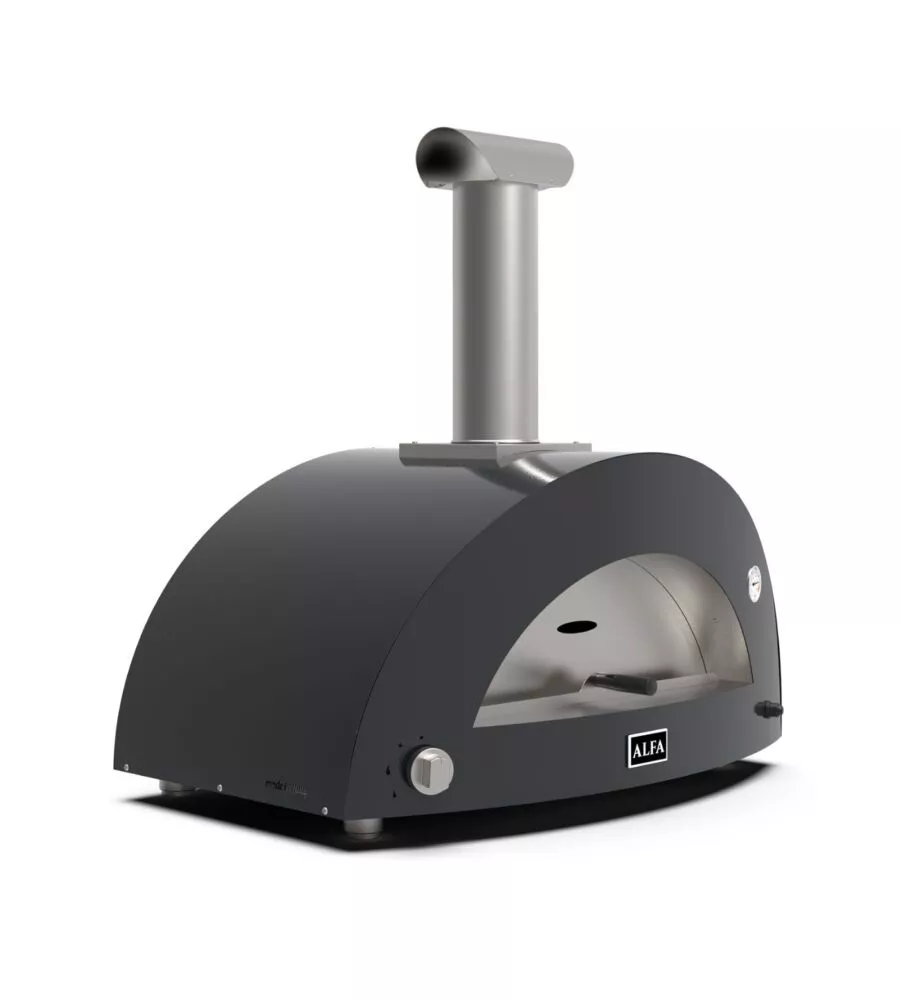 FORNO PIZZA A GAS ALFA "MODERNO" NERO 3 PIZZE