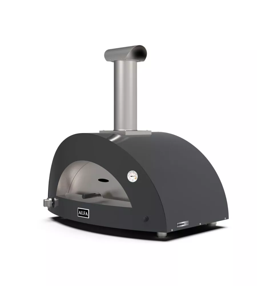 FORNO PIZZA A GAS ALFA "MODERNO" NERO 3 PIZZE