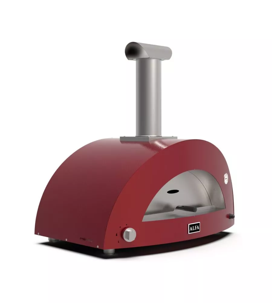 FORNO PIZZA A GAS ALFA "MODERNO" ROSSO 3 PIZZE