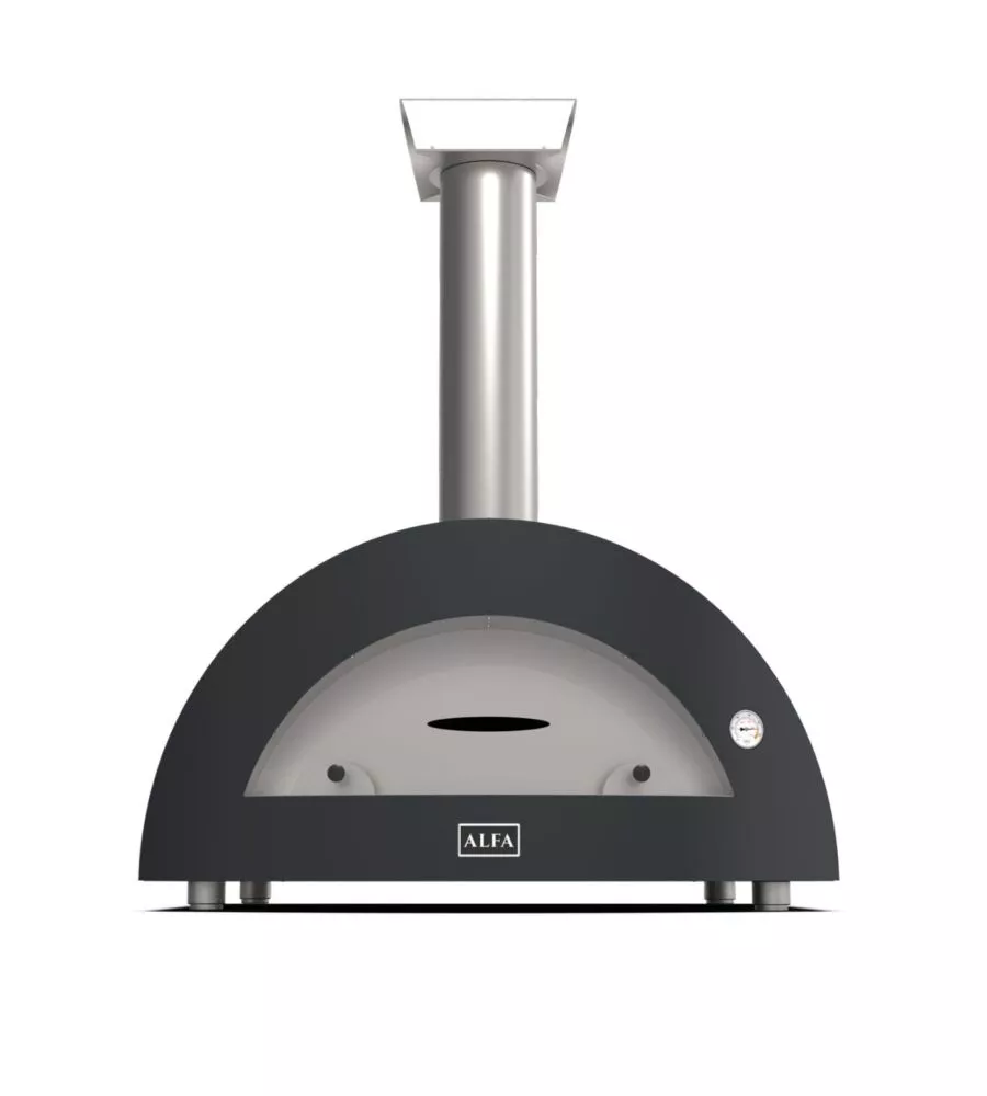 FORNO PIZZA A LEGNA ALFA "MODERNO" COLORE NERO 5 PIZZE