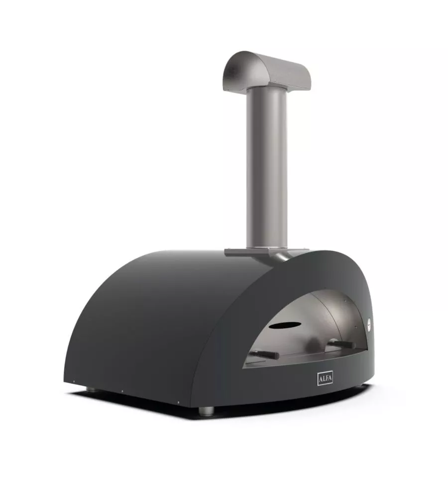 FORNO PIZZA A LEGNA ALFA "MODERNO" COLORE NERO 5 PIZZE