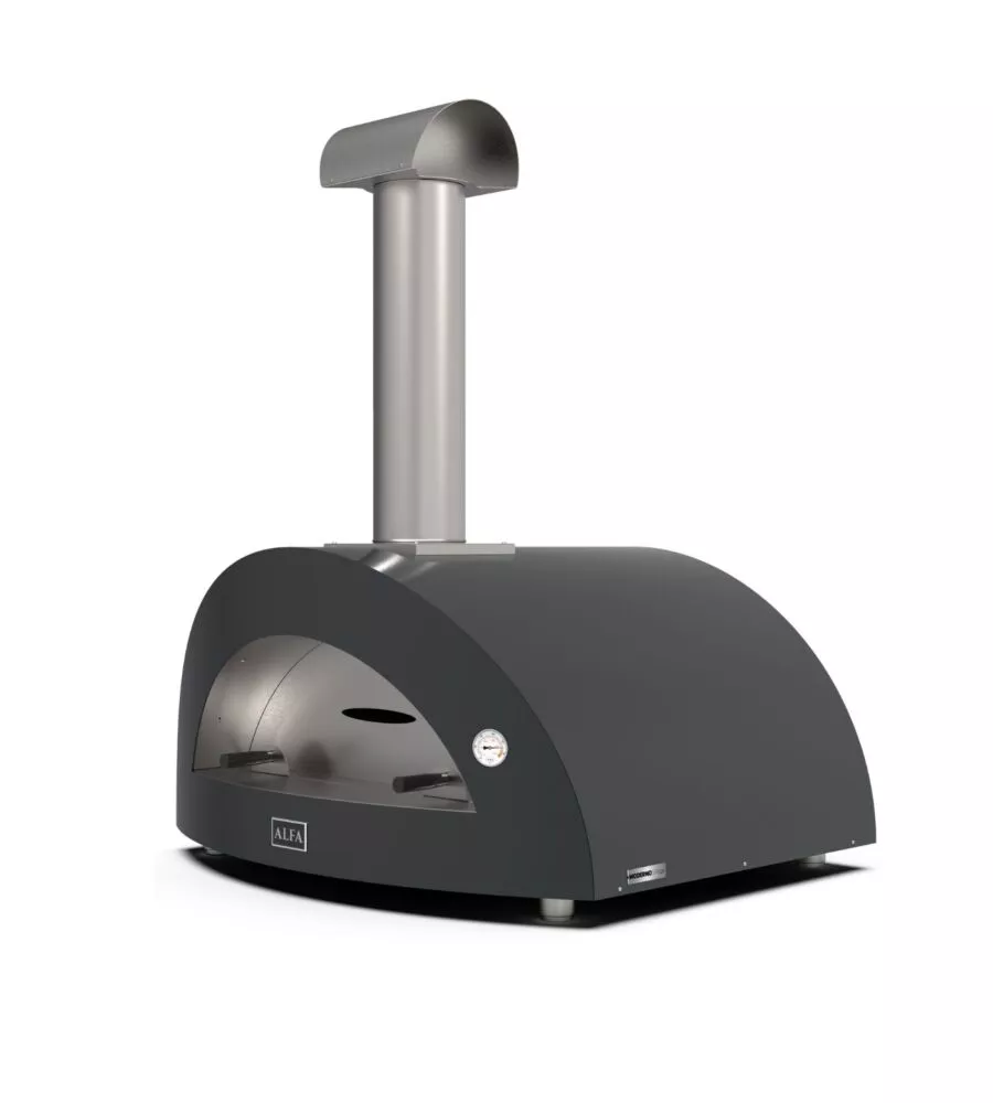 FORNO PIZZA A LEGNA ALFA "MODERNO" COLORE NERO 5 PIZZE