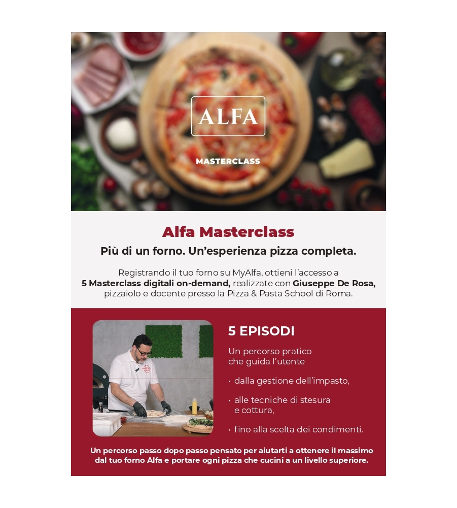 FORNO PIZZA A GAS ALFA "MODERNO" NERO 5 PIZZE