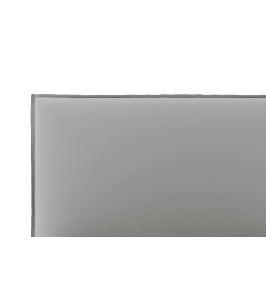 LETTO PIAZZA E MEZZA CONTENITORE "ZOOM" IN ECOPELLE GRIGIO 120X190 CM