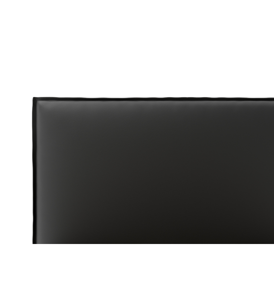 LETTO PIAZZA E MEZZA CONTENITORE "ZOOM" IN ECOPELLE NERO 120X190 CM