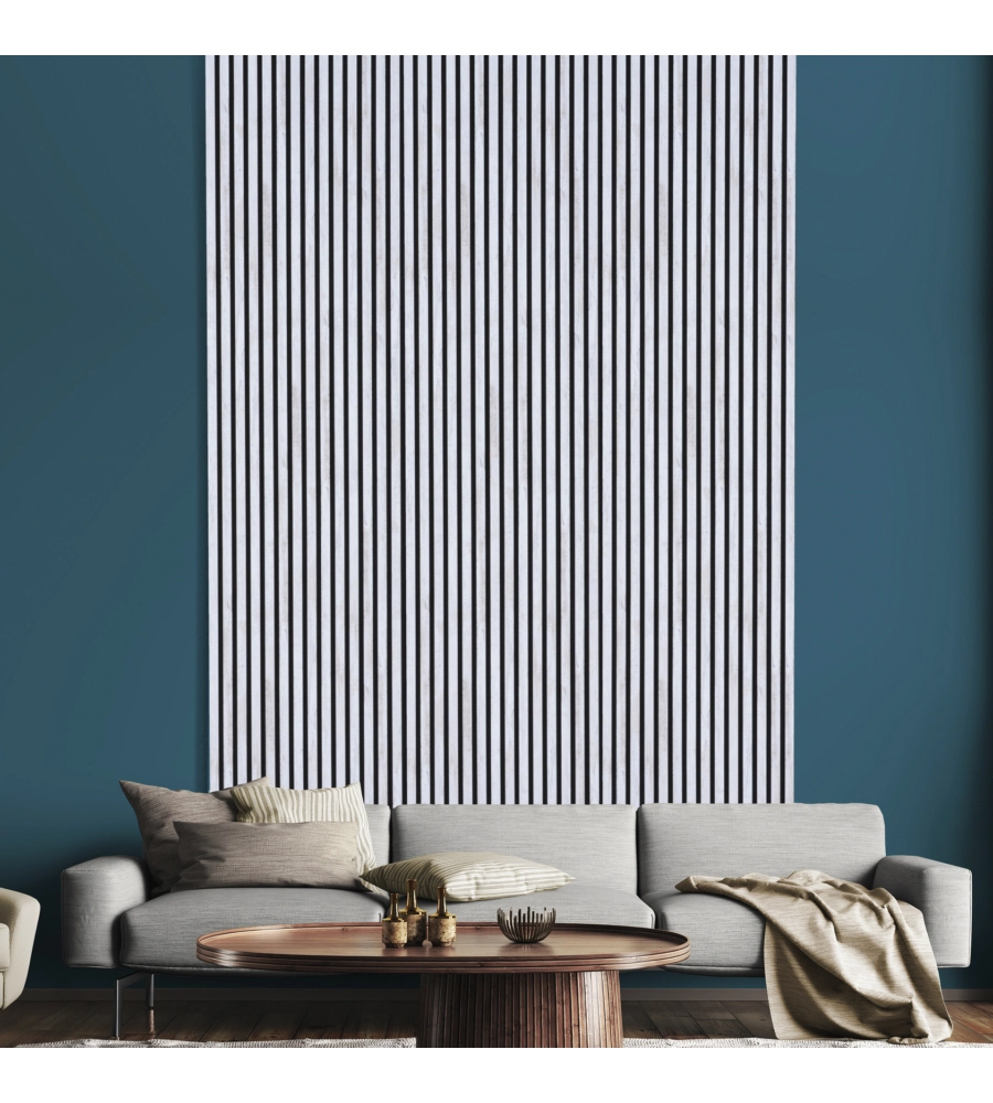 RIVESTIMENTO MURALE FONOASSORBENTE KIMONO "PREMIUM" ROVERE BIANCO, 19X572,5X1200 MM