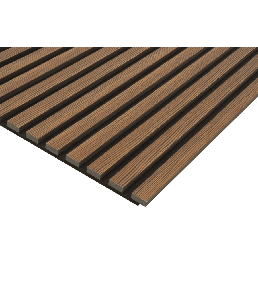 RIVESTIMENTO MURALE FONOASSORBENTE KIMONO "PREMIUM" NOCE RIGATINO, 19X572,5X1200 MM