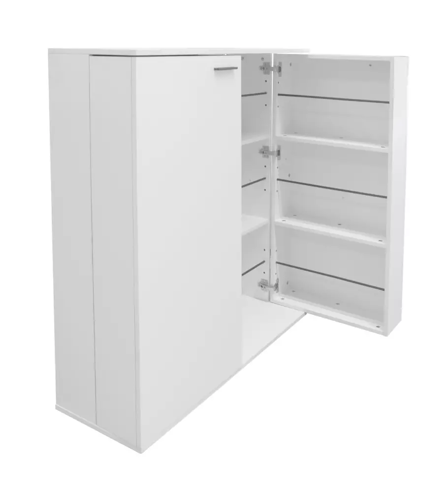 SCARPIERA 2 ANTE BELLAHOME CON ANTE SALVASPAZIO BIANCO 100X33,8X110 CM