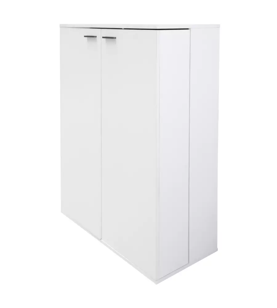 SCARPIERA 2 ANTE BELLAHOME CON ANTE SALVASPAZIO BIANCO 100X33,8X110 CM