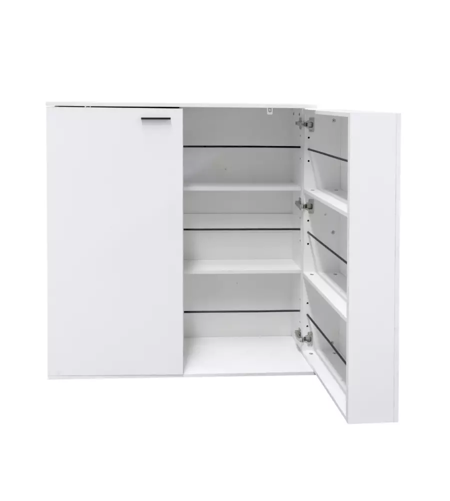 SCARPIERA 2 ANTE BELLAHOME CON ANTE SALVASPAZIO BIANCO 100X33,8X110 CM
