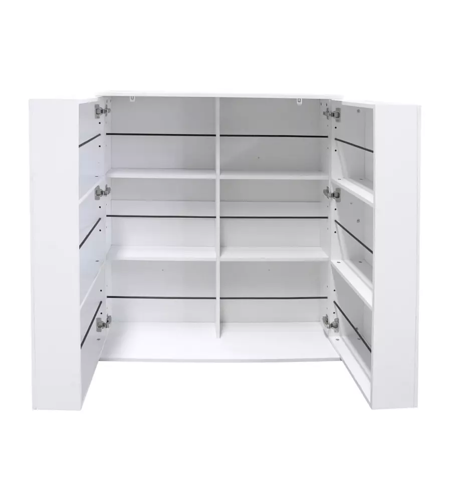 SCARPIERA 2 ANTE BELLAHOME CON ANTE SALVASPAZIO BIANCO 100X33,8X110 CM