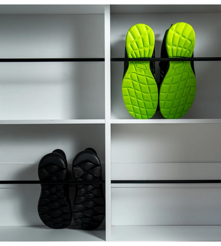 SCARPIERA 2 ANTE BELLAHOME CON ANTE SALVASPAZIO BIANCO 100X33,8X110 CM