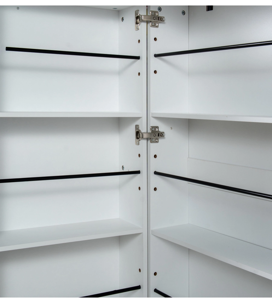 SCARPIERA 2 ANTE BELLAHOME CON ANTE SALVASPAZIO BIANCO 100X33,8X110 CM