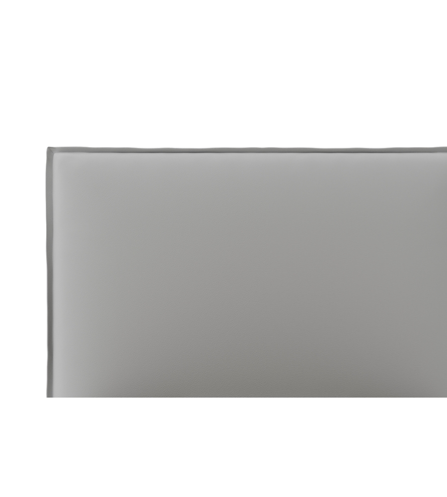 LETTO SINGOLO CONTENITORE "ZOOM" IN ECOPELLE GRIGIO 90X190 CM