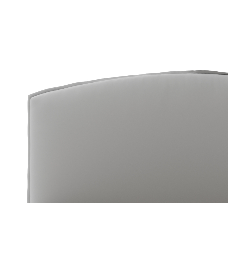 LETTO MATRIMONIALE CONTENITORE "MOON" IN ECOPELLE GRIGIO 160X190 CM