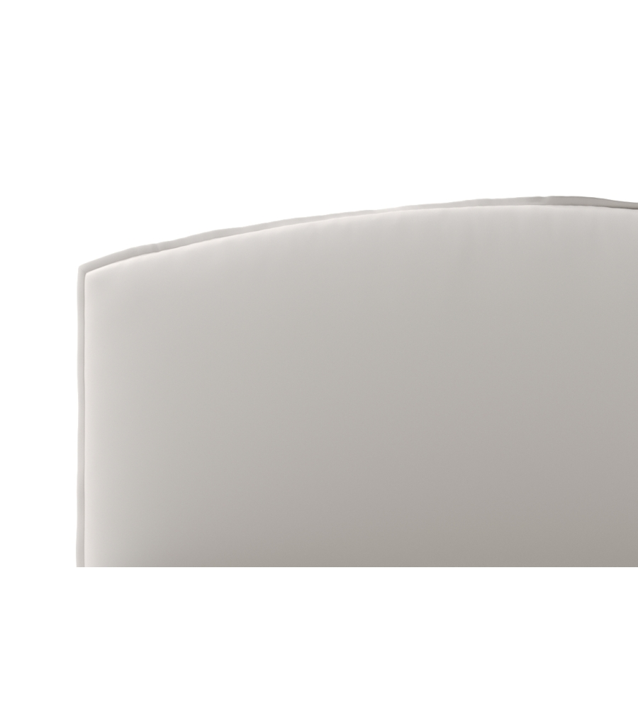 LETTO MATRIMONIALE CONTENITORE "MOON" IN ECOPELLE BIANCO 160X190 CM