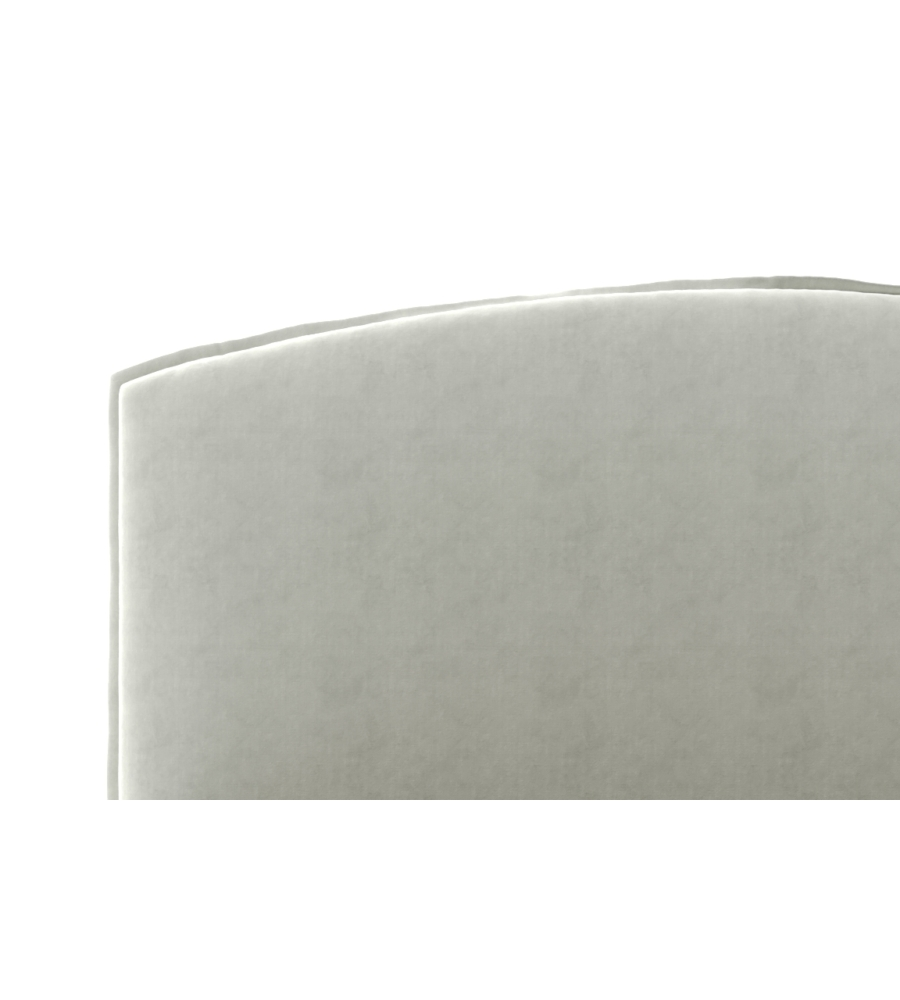 LETTO MATRIMONIALE CONTENITORE "MOON" IN TESSUTO BIANCO 160X190 CM