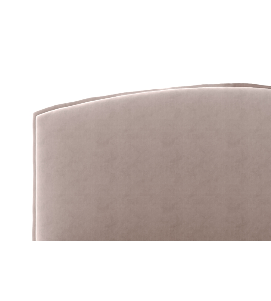LETTO MATRIMONIALE CONTENITORE "MOON" IN TESSUTO ROSA 160X190 CM