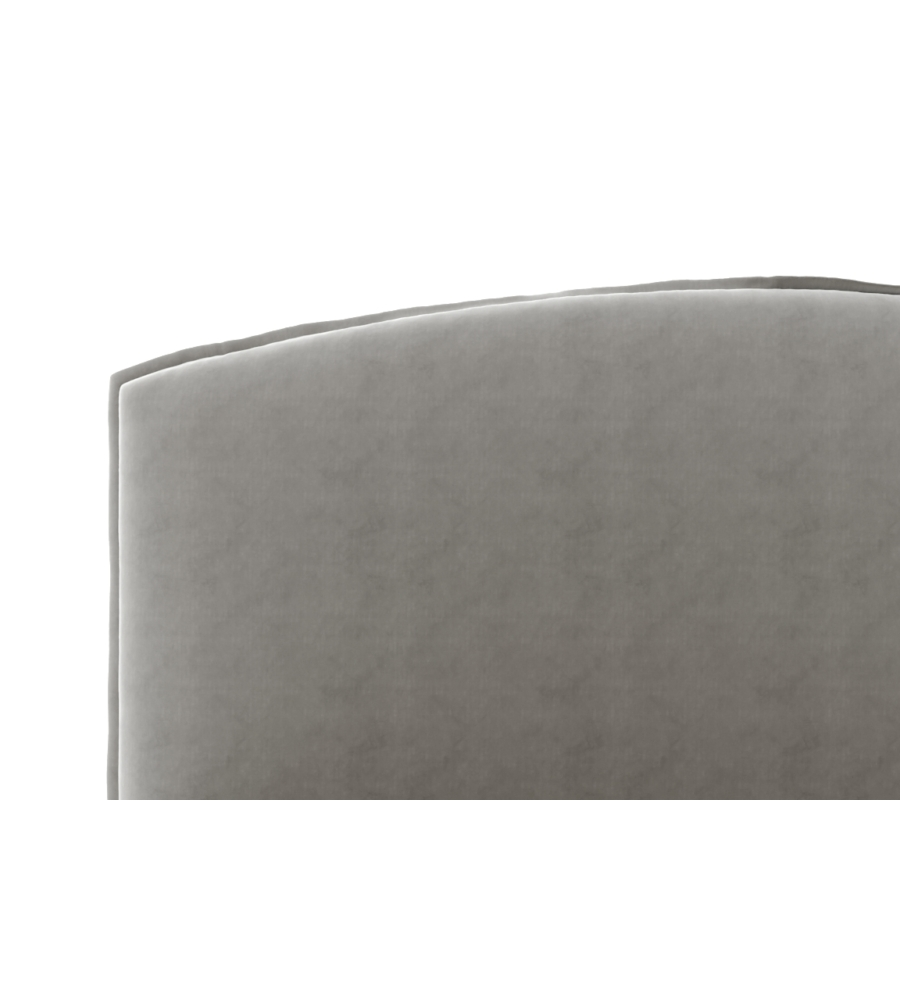 LETTO MATRIMONIALE CONTENITORE "MOON" IN TESSUTO PERLA 160X190 CM