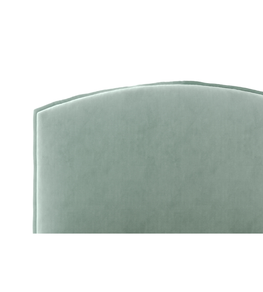 LETTO PIAZZA E MEZZA CONTENITORE "MOON" IN TESSUTO CELESTE 120X190 CM
