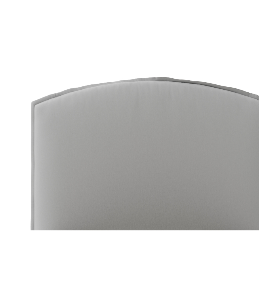 LETTO SINGOLO CONTENITORE "MOON" IN ECOPELLE GRIGIO 90X190 CM