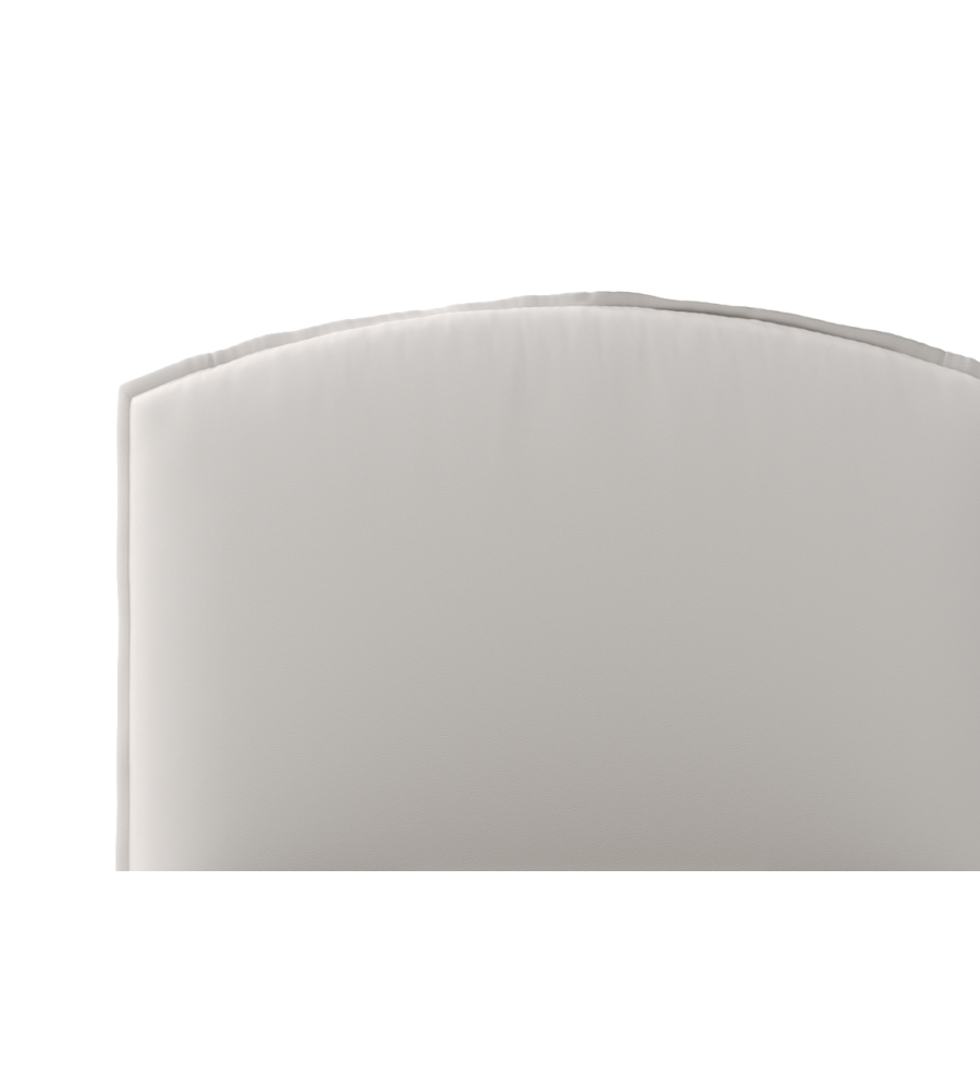 LETTO SINGOLO CONTENITORE "MOON" IN ECOPELLE BIANCO 90X190 CM